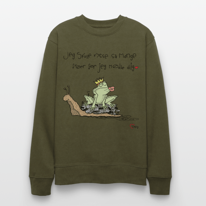 Kysse Frø Snegl - Kraftig Unisex Sweatshirt - Stanley/Stella økologisk unisex - sweatshirt CHANGER - khaki - Dajlig