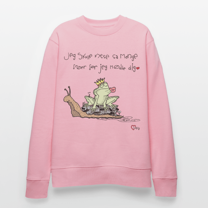 Kysse Frø Snegl - Kraftig Unisex Sweatshirt - Stanley/Stella økologisk unisex - sweatshirt CHANGER - lys rosa - Dajlig