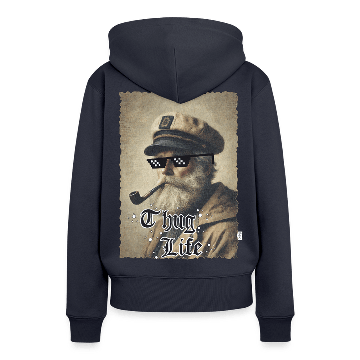 Leif Lurendrejer - Dame Hættetrøje - Dame Premium hættetrøje - navy - Dajlig