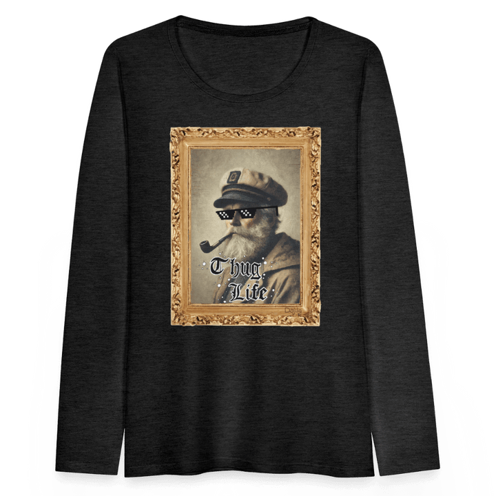 Leif Lurendrejer - Dame Langærmet Trøje - Dame premium T-shirt med lange ærmer - charcoal - Dajlig.dk