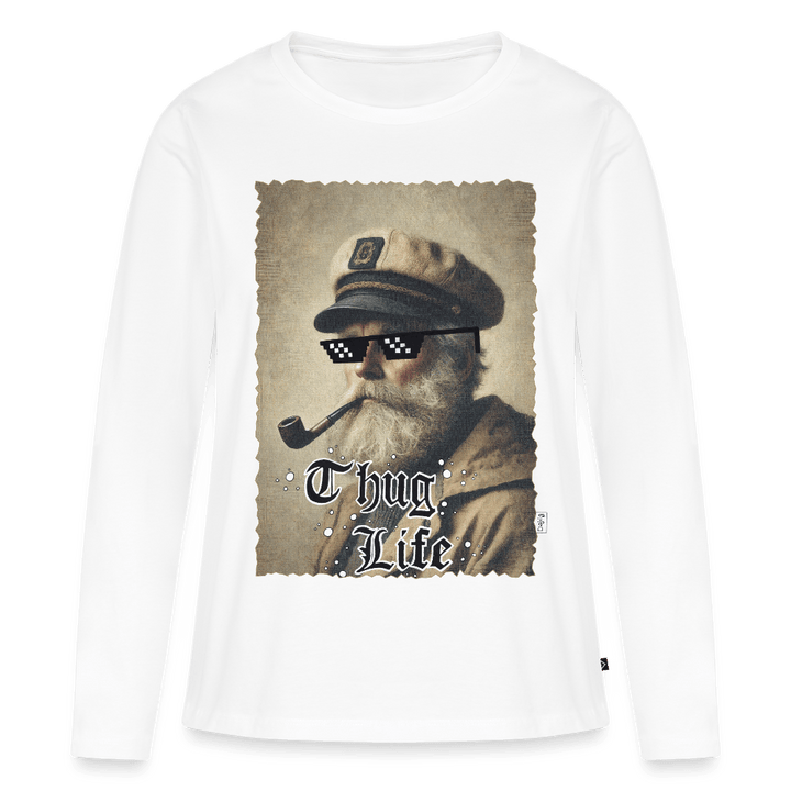 Leif Lurendrejer - Dame Langærmet Trøje - Dame premium T-shirt med lange ærmer - hvid - Dajlig
