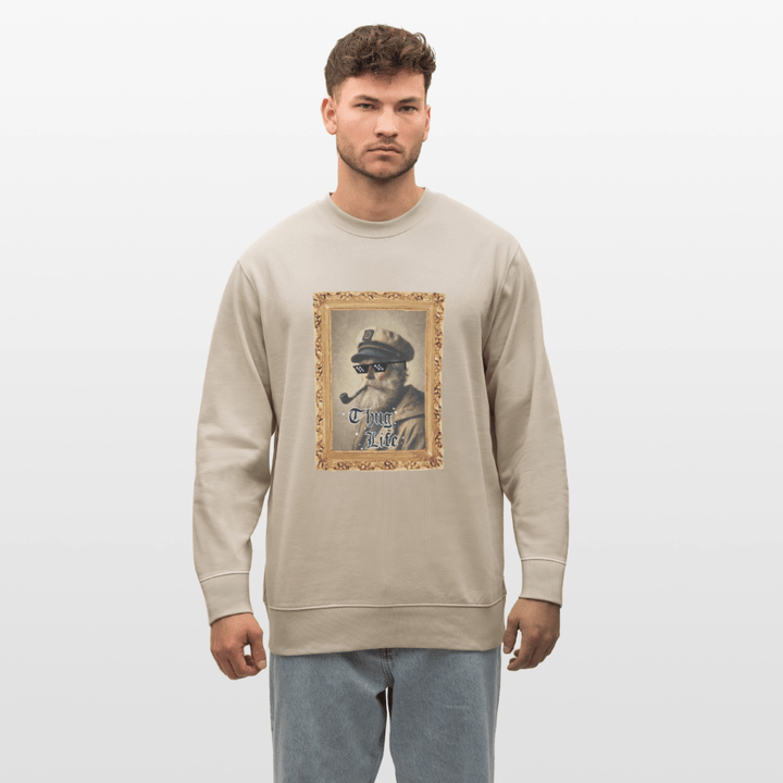 Leif Lurendrejer - Kraftig Unisex Sweatshirt - Stanley/Stella økologisk unisex - sweatshirt CHANGER - beige - Dajlig