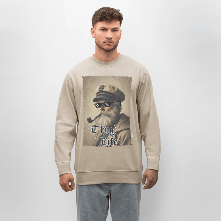 Leif Lurendrejer - Kraftig Unisex Sweatshirt - Stanley/Stella økologisk unisex - sweatshirt CHANGER - beige - Dajlig