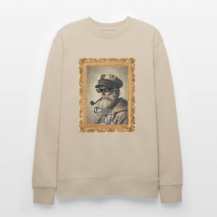 Leif Lurendrejer - Kraftig Unisex Sweatshirt - Stanley/Stella økologisk unisex - sweatshirt CHANGER - beige - Dajlig