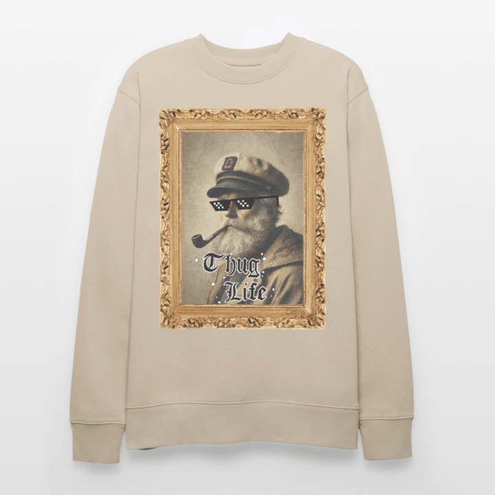 Leif Lurendrejer - Kraftig Unisex Sweatshirt - Stanley/Stella økologisk unisex - sweatshirt CHANGER - beige - Dajlig.dk