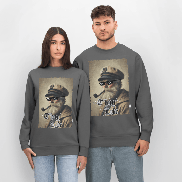 Leif Lurendrejer - Kraftig Unisex Sweatshirt - Stanley/Stella økologisk unisex - sweatshirt CHANGER - charcoal - Dajlig