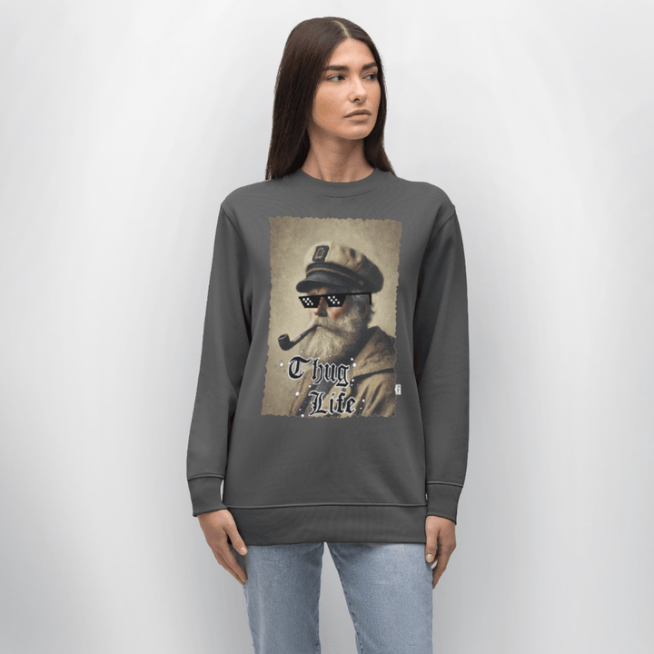 Leif Lurendrejer - Kraftig Unisex Sweatshirt - Stanley/Stella økologisk unisex - sweatshirt CHANGER - charcoal - Dajlig