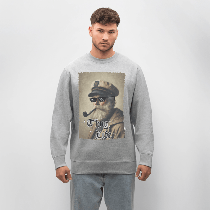 Leif Lurendrejer - Kraftig Unisex Sweatshirt - Stanley/Stella økologisk unisex - sweatshirt CHANGER - grå meleret - Dajlig