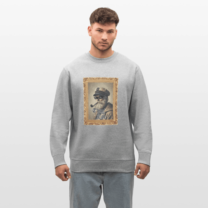 Leif Lurendrejer - Kraftig Unisex Sweatshirt - Stanley/Stella økologisk unisex - sweatshirt CHANGER - grå meleret - Dajlig