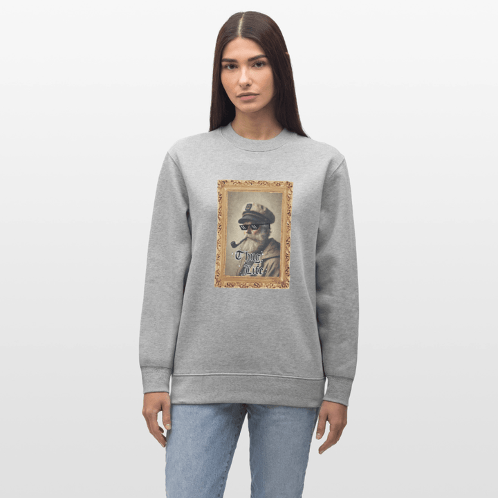 Leif Lurendrejer - Kraftig Unisex Sweatshirt - Stanley/Stella økologisk unisex - sweatshirt CHANGER - grå meleret - Dajlig