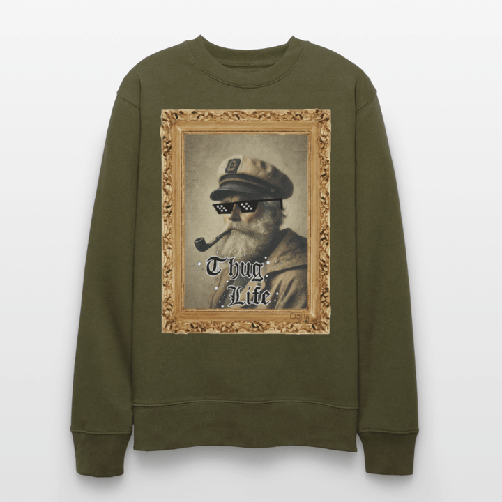 Leif Lurendrejer - Kraftig Unisex Sweatshirt - Stanley/Stella økologisk unisex - sweatshirt CHANGER - khaki - Dajlig.dk