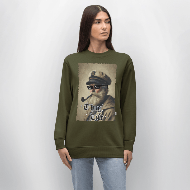 Leif Lurendrejer - Kraftig Unisex Sweatshirt - Stanley/Stella økologisk unisex - sweatshirt CHANGER - khaki - Dajlig