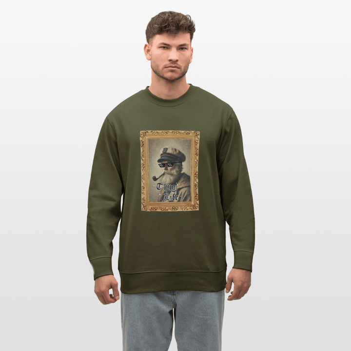 Leif Lurendrejer - Kraftig Unisex Sweatshirt - Stanley/Stella økologisk unisex - sweatshirt CHANGER - khaki - Dajlig