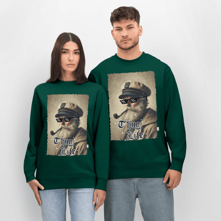 Leif Lurendrejer - Kraftig Unisex Sweatshirt - Stanley/Stella økologisk unisex - sweatshirt CHANGER - skovgrøn - Dajlig