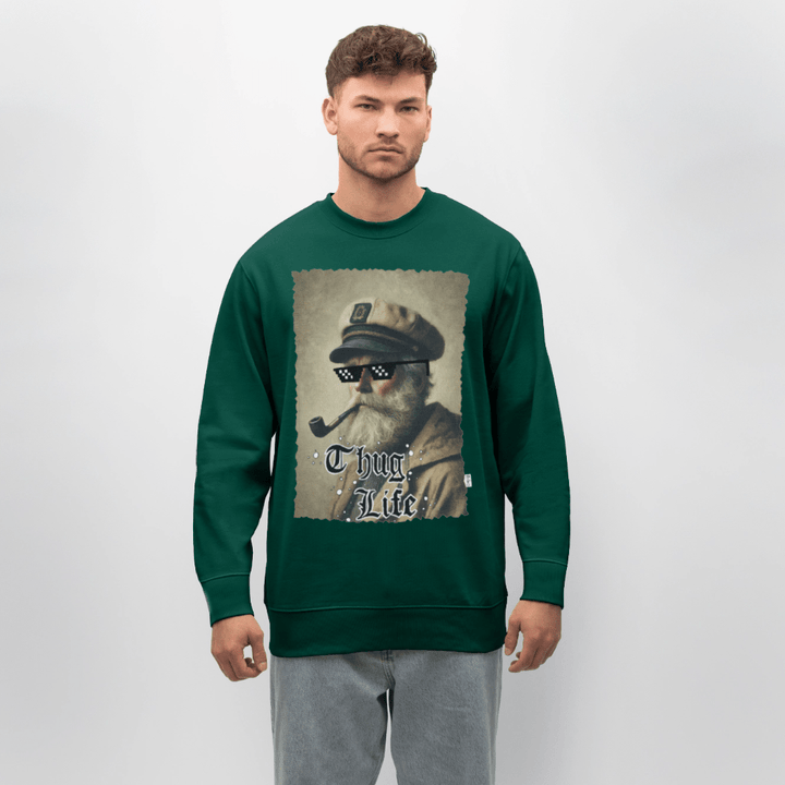 Leif Lurendrejer - Kraftig Unisex Sweatshirt - Stanley/Stella økologisk unisex - sweatshirt CHANGER - skovgrøn - Dajlig