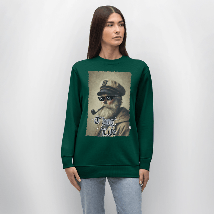 Leif Lurendrejer - Kraftig Unisex Sweatshirt - Stanley/Stella økologisk unisex - sweatshirt CHANGER - skovgrøn - Dajlig
