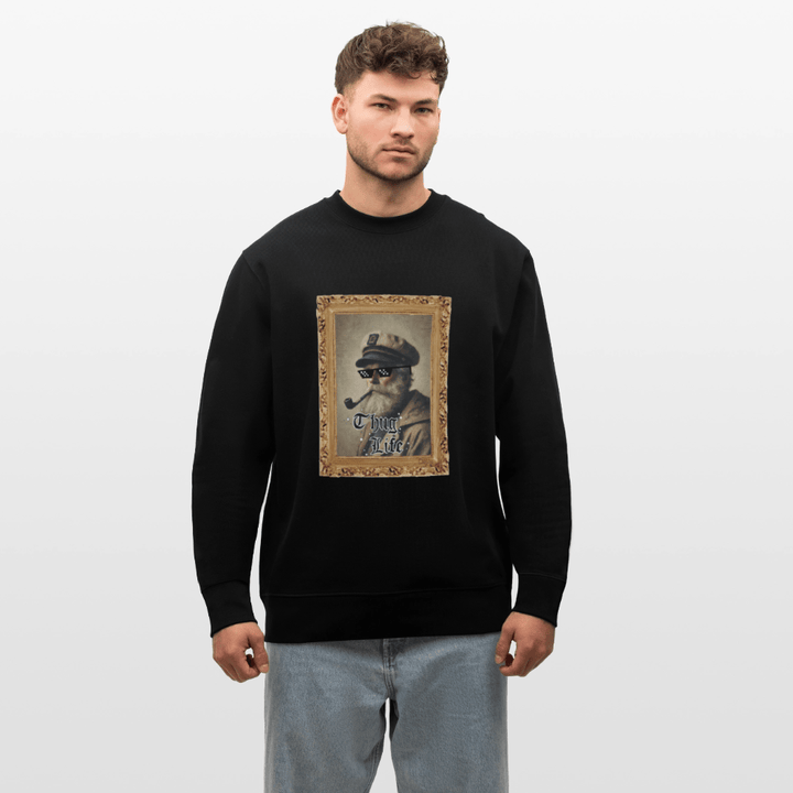 Leif Lurendrejer - Kraftig Unisex Sweatshirt - Stanley/Stella økologisk unisex - sweatshirt CHANGER - sort - Dajlig