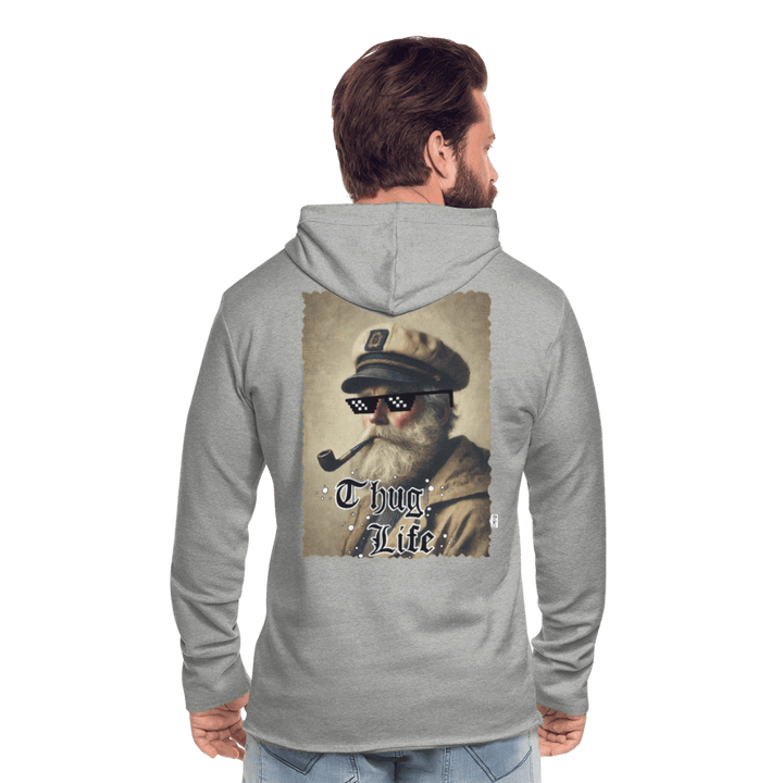 Leif Lurendrejer - Let Unisex Hættetrøje - Let sweatshirt med hætte, unisex - grå meleret - Dajlig