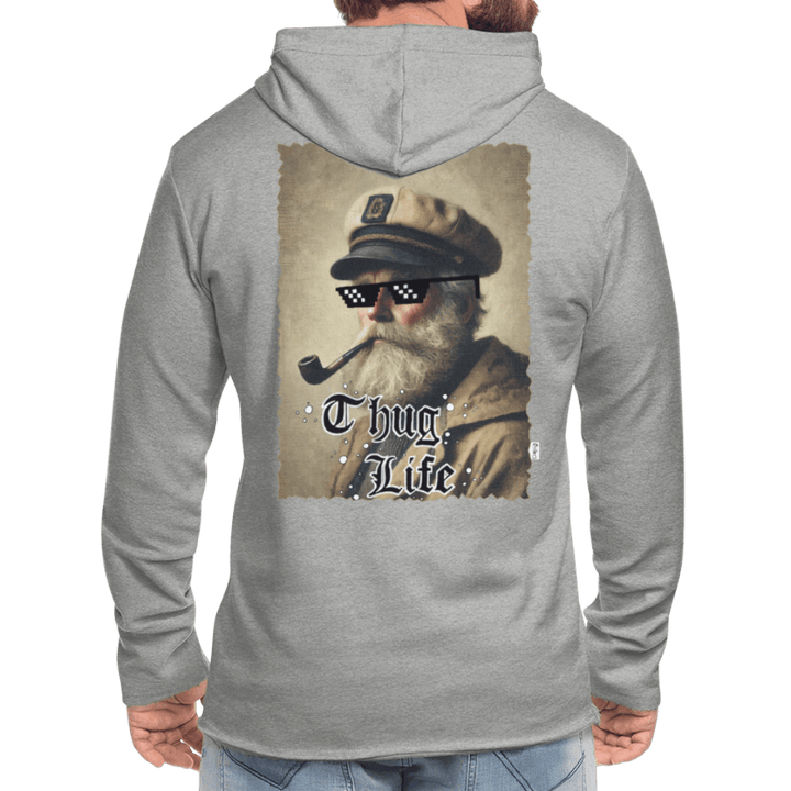 Leif Lurendrejer - Let Unisex Hættetrøje - Let sweatshirt med hætte, unisex - grå meleret - Dajlig