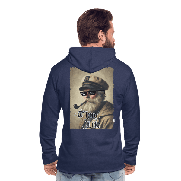 Leif Lurendrejer - Let Unisex Hættetrøje - Let sweatshirt med hætte, unisex - marineblå meleret - Dajlig