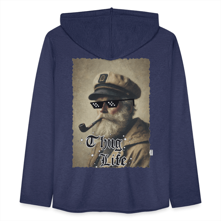 Leif Lurendrejer - Let Unisex Hættetrøje - Let sweatshirt med hætte, unisex - marineblå meleret - Dajlig