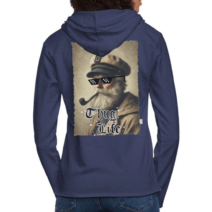 Leif Lurendrejer - Let Unisex Hættetrøje - Let sweatshirt med hætte, unisex - marineblå meleret - Dajlig