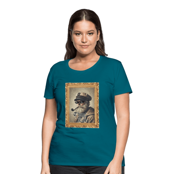 Leif Lurendrejer - Premium Dame T-shirt - Dame premium T-shirt - divablå - Dajlig.dk