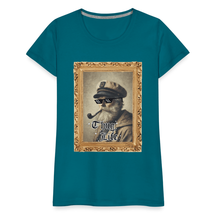 Leif Lurendrejer - Premium Dame T-shirt - Dame premium T-shirt - divablå - Dajlig.dk