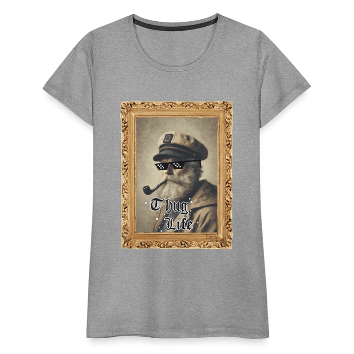 Leif Lurendrejer - Premium Dame T-shirt - Dame premium T-shirt - grå meleret - Dajlig.dk