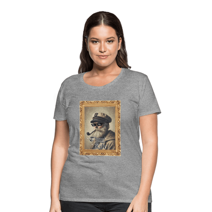 Leif Lurendrejer - Premium Dame T-shirt - Dame premium T-shirt - grå meleret - Dajlig.dk