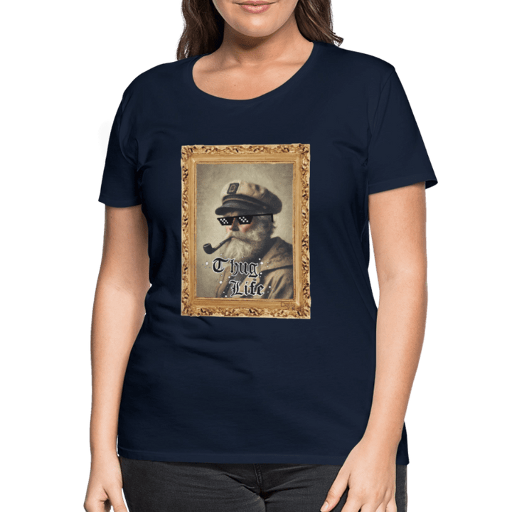 Leif Lurendrejer - Premium Dame T-shirt - Dame premium T-shirt - marineblå - Dajlig.dk