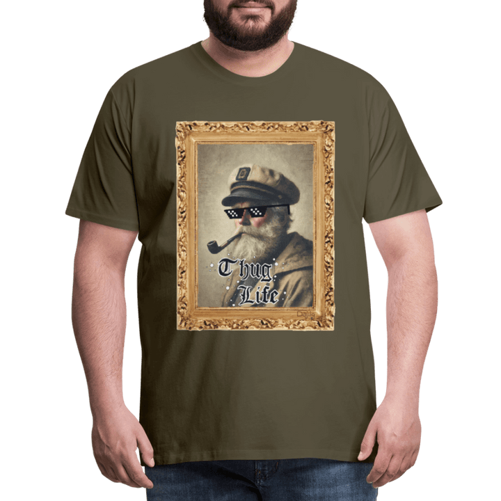 Leif Lurendrejer - Premium Herre T-shirt - Herre premium T-shirt - kaki - Dajlig.dk