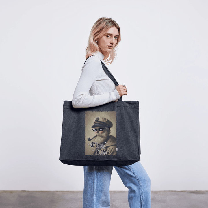 Leif Lurendrejer - Stor kraftig mulepose i genbrugsstof - Stanley/Stella recycled shopping bag - dybblå - Dajlig