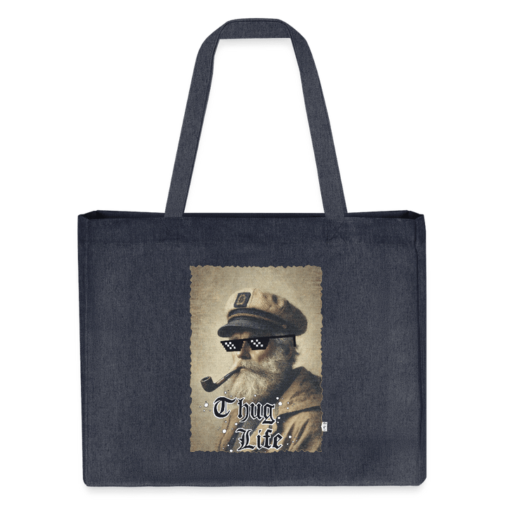 Leif Lurendrejer - Stor kraftig mulepose i genbrugsstof - Stanley/Stella recycled shopping bag - dybblå - Dajlig