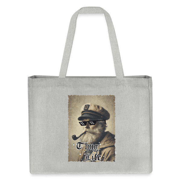 Leif Lurendrejer - Stor kraftig mulepose i genbrugsstof - Stanley/Stella recycled shopping bag - grå meleret - Dajlig