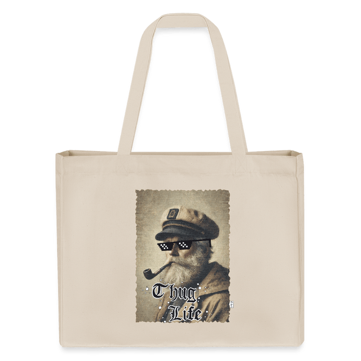 Leif Lurendrejer - Stor kraftig mulepose i genbrugsstof - Stanley/Stella recycled shopping bag - råhvid - Dajlig