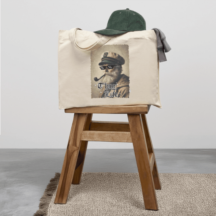 Leif Lurendrejer - Stor kraftig mulepose i genbrugsstof - Stanley/Stella recycled shopping bag - råhvid - Dajlig