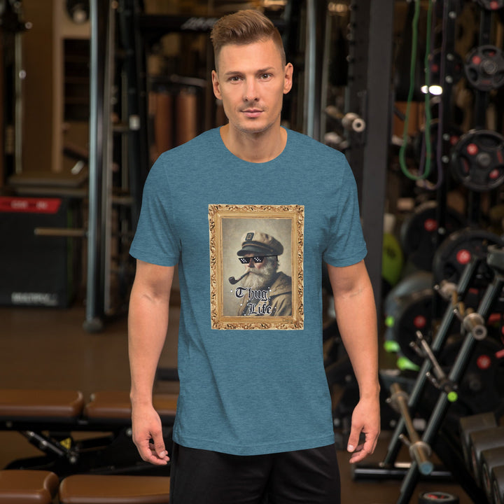 Leif Lurendrejer, Unisex t-shirt fra Bella+Canvas - t-shirt - Heather Deep Teal - Dajlig.dk