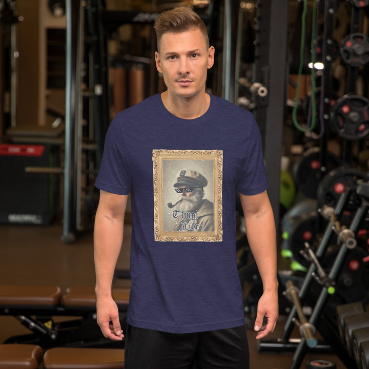 Leif Lurendrejer, Unisex t-shirt fra Bella+Canvas - t-shirt - Heather Midnight Navy - Dajlig.dk