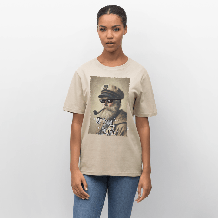 Leif Lurendrejer - Unisex T-shirt - Stanley/Stella Relaxed Fit økologisk unisex - T-shirt Sparker - hvid grå - Dajlig