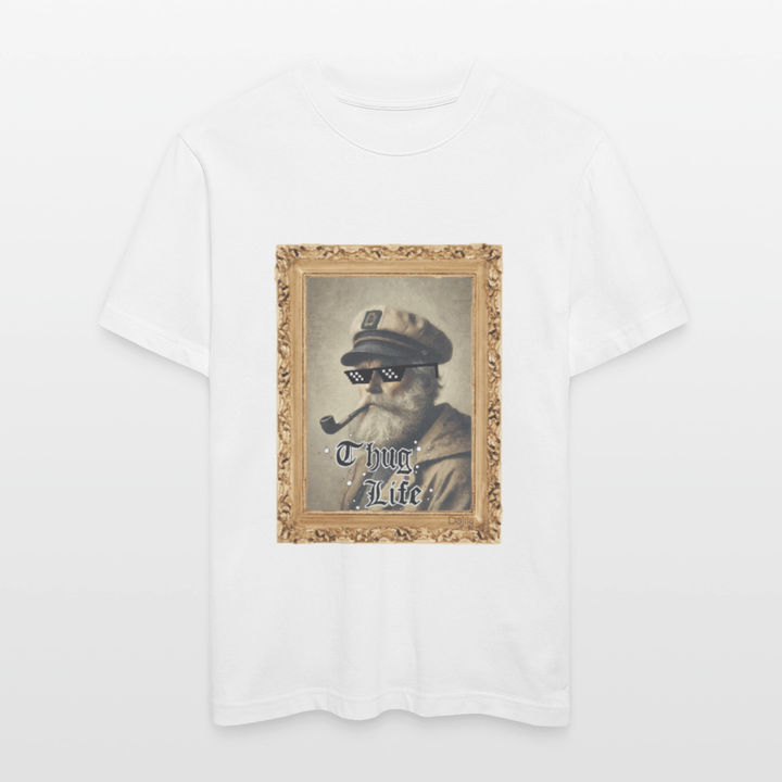 Leif Lurendrejer - Unisex T-shirt - Stanley/Stella Relaxed Fit økologisk unisex - T-shirt Sparker - hvid - Dajlig