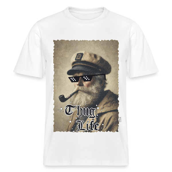 Leif Lurendrejer - Unisex T-shirt - Stanley/Stella Relaxed Fit økologisk unisex - T-shirt Sparker - hvid - Dajlig