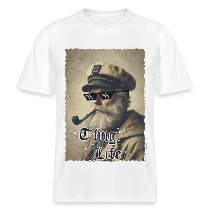 Leif Lurendrejer - Unisex T-shirt - Stanley/Stella Relaxed Fit økologisk unisex - T-shirt Sparker - hvid - Dajlig