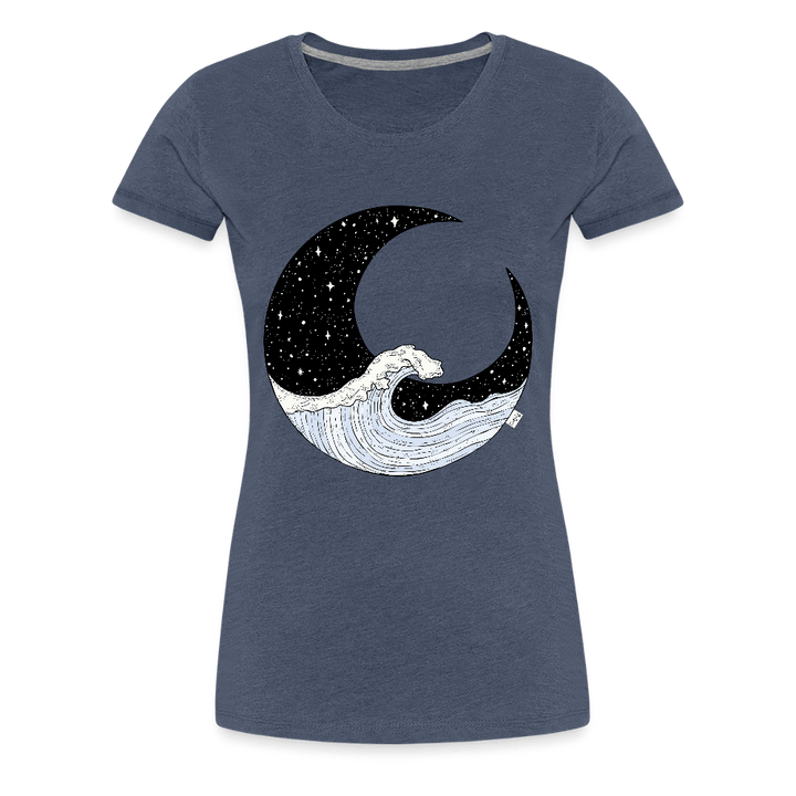 Nattehav - Eksklusiv Dame T-shirt - Dame premium T-shirt - blåmeleret - Dajlig