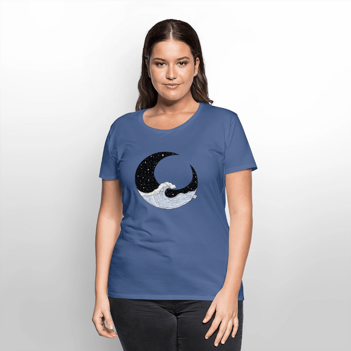 Nattehav - Eksklusiv Dame T-shirt - Dame premium T-shirt - dueblå - Dajlig