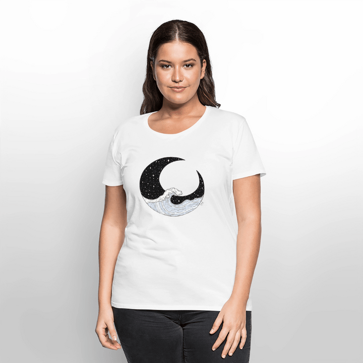 Nattehav - Eksklusiv Dame T-shirt - Dame premium T-shirt - hvid - Dajlig