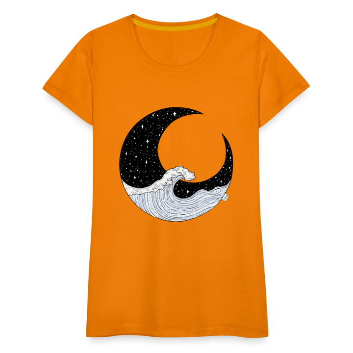 Nattehav - Eksklusiv Dame T-shirt - Dame premium T-shirt - orange - Dajlig.dk