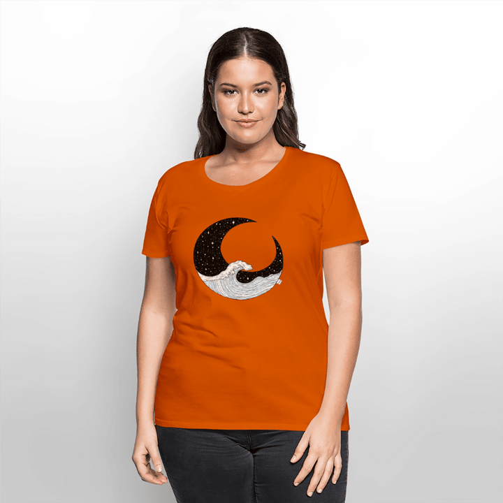 Nattehav - Eksklusiv Dame T-shirt - Dame premium T-shirt - orange - Dajlig