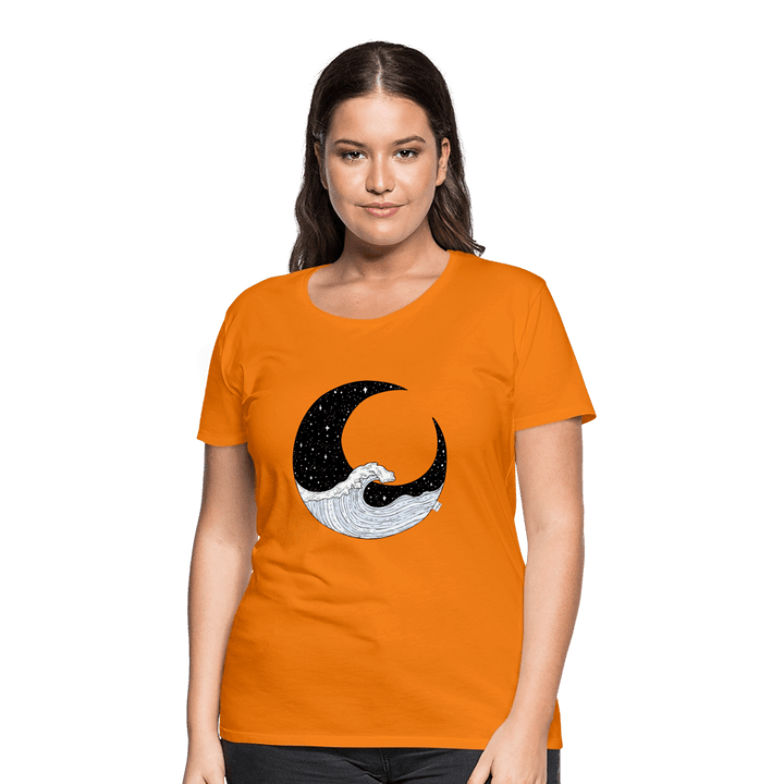 Nattehav - Eksklusiv Dame T-shirt - Dame premium T-shirt - orange - Dajlig.dk