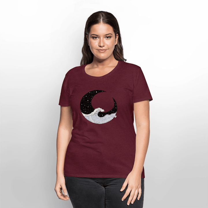 Nattehav - Eksklusiv Dame T-shirt - Dame premium T-shirt - vinrød - Dajlig